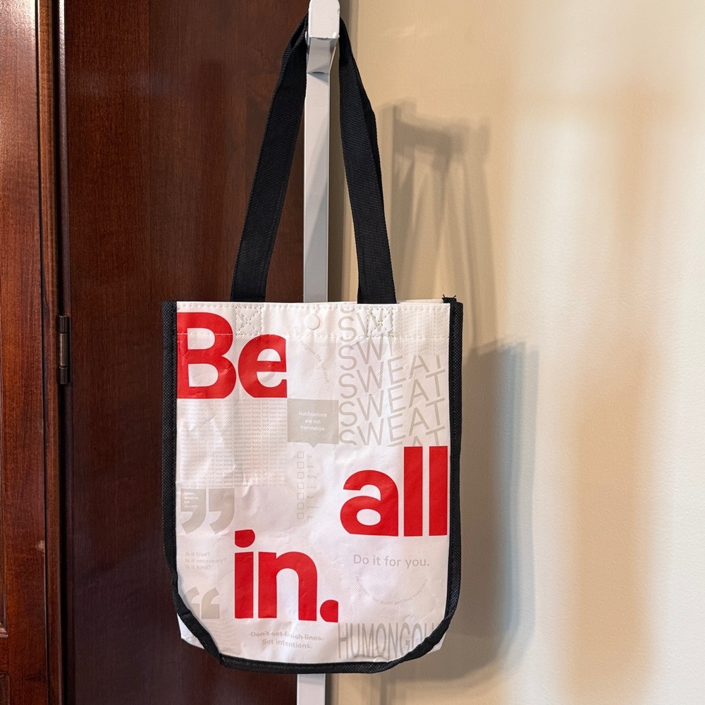 Lululemon Small Shopping Bag Red Black White Vintage OG Yoga